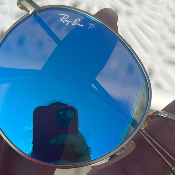Ray-Ban Polarized Round Flash Blue Lens - Picture 6 of 6